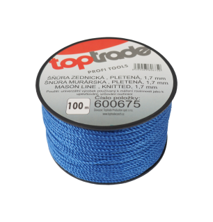 TOPTRADE zednická šňůra pletená PP 1,7 mm, 100 m