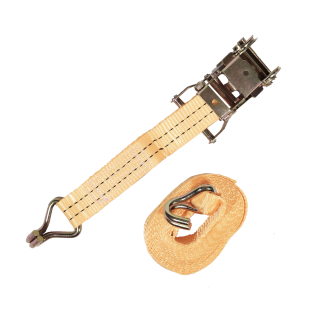 TOPTRADE upínací pás s ráčnou a háky 5 m × 38 mm, 2000 kg