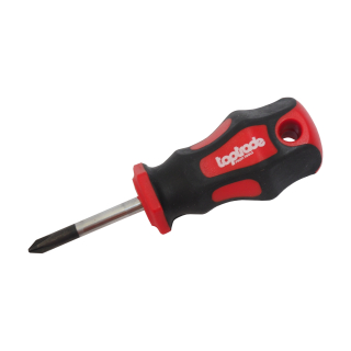 TOPTRADE šroubovák křížový krátký, magnetický, S2, 1×38 mm