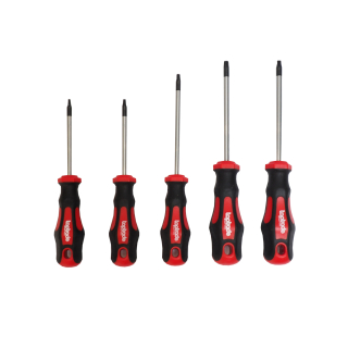 TOPTRADE sada Torx šroubováků, magnetické, S2, 5 ks (T10–T30)