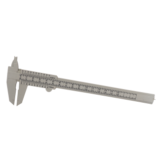TOPTRADE posuvné měřidlo plastové 150 mm, přesnost 0,5 mm