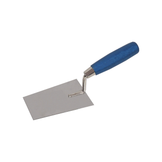 TOPTRADE lžíce zednická 120 × 78 mm, nerez, dřevěná rukojeť