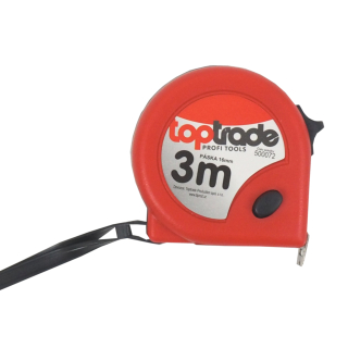 TOPTRADE svinovací metr 3 m, 16 mm, dvoubrzdový
