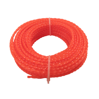 TOPTRADE vyžínací struna 2,4 mm × 15 m – spirálová, plastová
