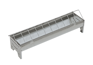 TOPTRADE krmítko pro drůbež 50 cm, pozinkované, se sklopnou mřížkou