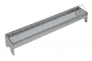 TOPTRADE krmítko pro drůbež, pozink, sklopná mřížka, 1 m
