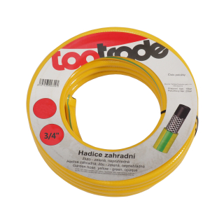 TOPTRADE zahradní hadice 3/4″ (19 mm) 25 m – žlutozelená, neprůhledná, vyztužená PES