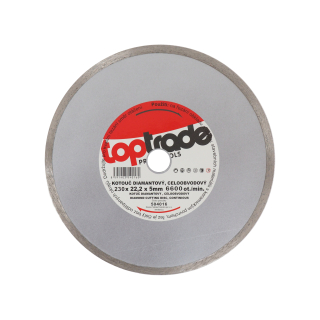TOPTRADE diamantový kotouč celoobvodový 230 × 22,2 × 7 mm – Standard