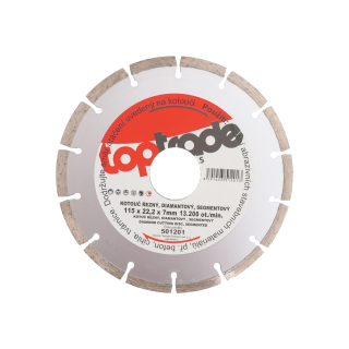 TOPTRADE diamantový kotouč segmentový 115 × 22,2 × 7 mm (hobby)