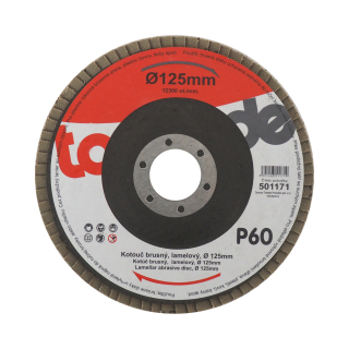 TOPTRADE lamelový brusný kotouč 125 × 22,2 × 2 mm, P60