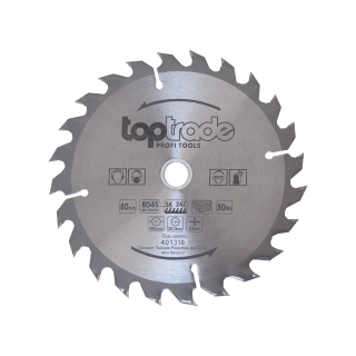 TOPTRADE pilový kotouč na dřevo 190×2,4×30/20 mm, 24 zubů (SK)