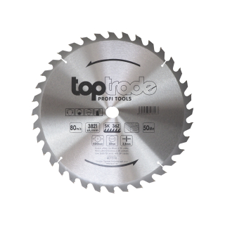 TOPTRADE pilový kotouč na dřevo 400×3,5×30 mm, 36 zubů (SK)