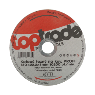 TOPTRADE kotouč řezný na kov 150 x 22,2 x 1 mm