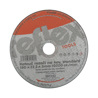TOPTRADE řezný kotouč na kov 150 × 2 × 22,2 mm