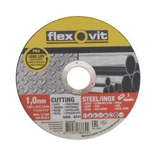 Flexovit řezný kotouč na kov a nerez 125×1×22,23 mm – profi