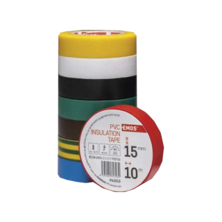 Elektroizolační PVC páska 15 mm × 10 m (10 ks), mix barev