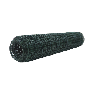 TOPTRADE poplastované svařované pletivo 13×13 mm, Ø 0,8 mm, 0,5×5 m, zelené