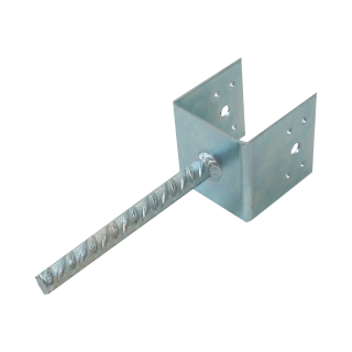 TOPTRADE kotevní patka U do betonu 80×90 mm, pozink