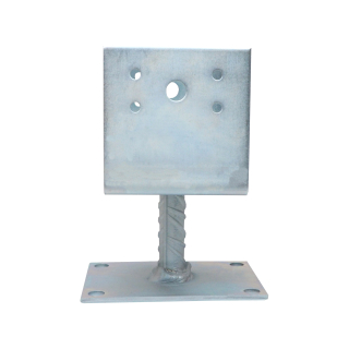 TOPTRADE kotevní patka U na šrouby 100×90 mm, pozink 3 mm