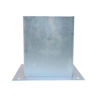 TOPTRADE patka sloupku se čtvercovou základnou 140 × 140 mm, pozink, výška 150 mm