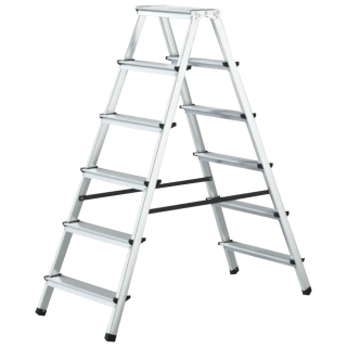 Schůdky hliníkové oboustranné 2×6, 125 kg (DRABEST DD6)