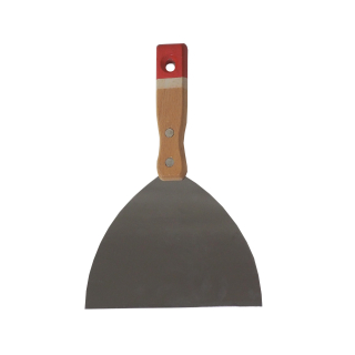 TOPTRADE špachtle nerezová 150 mm – dřevěná, nýtovaná rukojeť