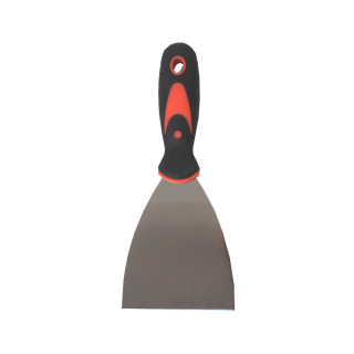 TOPTRADE špachtle nerezová s gumovou ergonomickou rukojetí 90 mm – profi