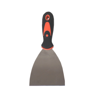 TOPTRADE nerezová špachtle 100 mm, ergonomická gumová rukojeť, profi
