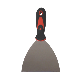 TOPTRADE špachtle nerezová 125 mm s ergonomickou gumovou rukojetí