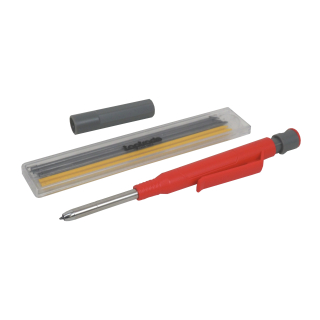 TOPTRADE mechanická tesařská tužka 150 mm, 2,8 mm – sada 6 ks