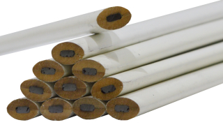 TOPTRADE tužka tesařská bílá, 250 mm – sada 12 ks