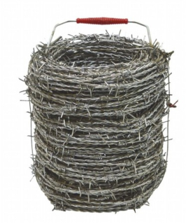 TOPTRADE drát ostnatý, pozinkovaný Ø 1,7 mm, 65 m