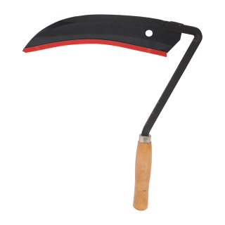 TOPTRADE zahradní srp (kososrp) 360 mm – ocelová čepel, dřevěná rukojeť