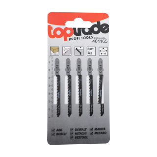 TOPTRADE pilové listy do přímočarky T119BO 76 mm – dřevo (5 ks)