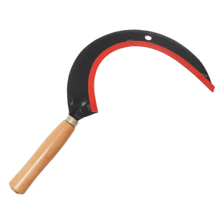 TOPTRADE zahradní srp 360 mm – ocelová čepel, dřevěná rukojeť