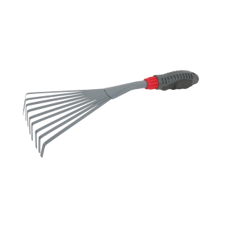 TOPTRADE ruční hrábě na listí – 9 zubů, 37 cm