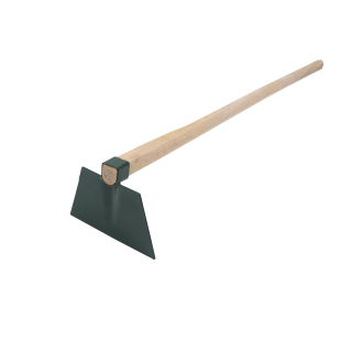 TOPTRADE motyka široká 180 × 110 mm s dřevěnou násadou