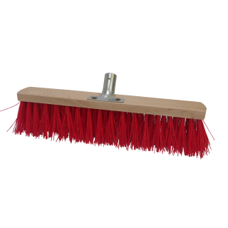 TOPTRADE koště silniční 400×55 mm – dřevěná hlavice, tvrdé štětiny