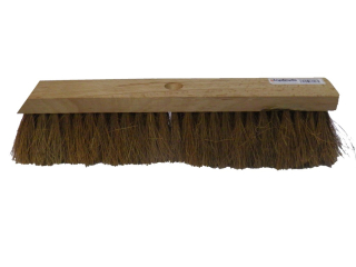 TOPTRADE silniční kartáč 400 × 50 mm – dřevěný, tvrdé přírodní štětiny