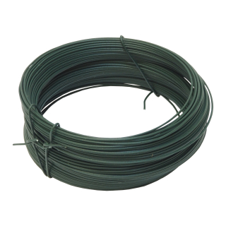 TOPTRADE vázací drát poplastovaný, zelený 0,9 mm (jádro 0,65 mm), 30 m