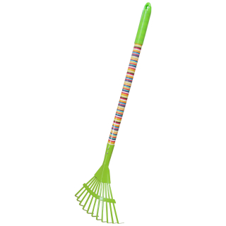 REFLEX dětské hrábě, kovové, 11 lamel, dlouhá násada 74 cm
