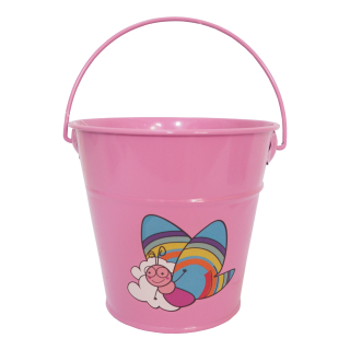 REFLEX dětské zahradní vědro, kovové, růžové, 1,2 l