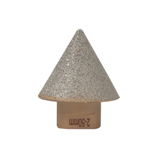 TOPTRADE korunka brusná diamantová M14, jehlan 2, 50 mm