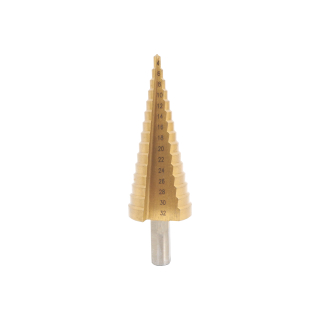 TOPTRADE stupňovitý vrták HSS 4–32 mm, 15 stupňů