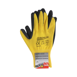 TOPTRADE pracovní rukavice Polycotton s latexovou dlaní, vel. 10