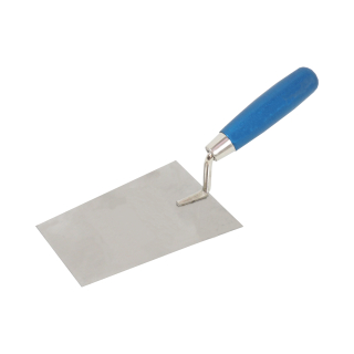 TOPTRADE zednická lžíce 160×115 mm – nerez, dřevěná rukojeť