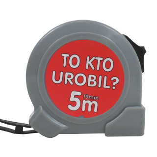 TOPTRADE metr svinovací, „TO KTO UROBIL...“, jednobrzdový, 19 mm x 5 m