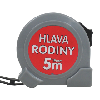 TOPTRADE metr svinovací, „HLAVA RODINY“, jednobrzdový, 19 mm x 5 m