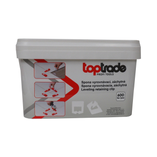TOPTRADE spona vyrovnávací, záchytná, tl. 1 mm, vyrovnávací výška 3 - 12 mm / 600 ks