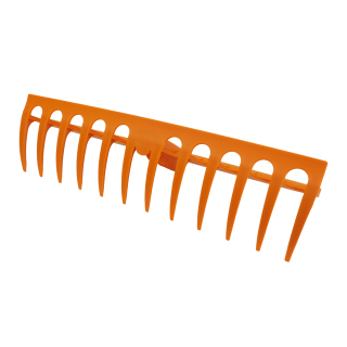 TOPTRADE hrábě standard, „Multiclick“, plastové, bez násady, 11 zubů, 41 x 8 cm